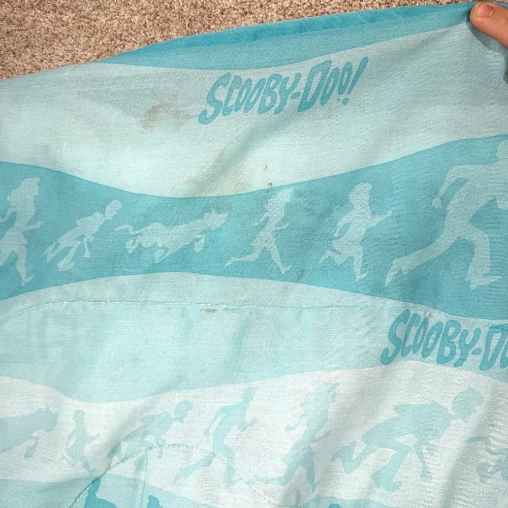 VTG‎ 90s Scooby Doo Blanket Twin Comforter *Flaws* Shaggy Blue